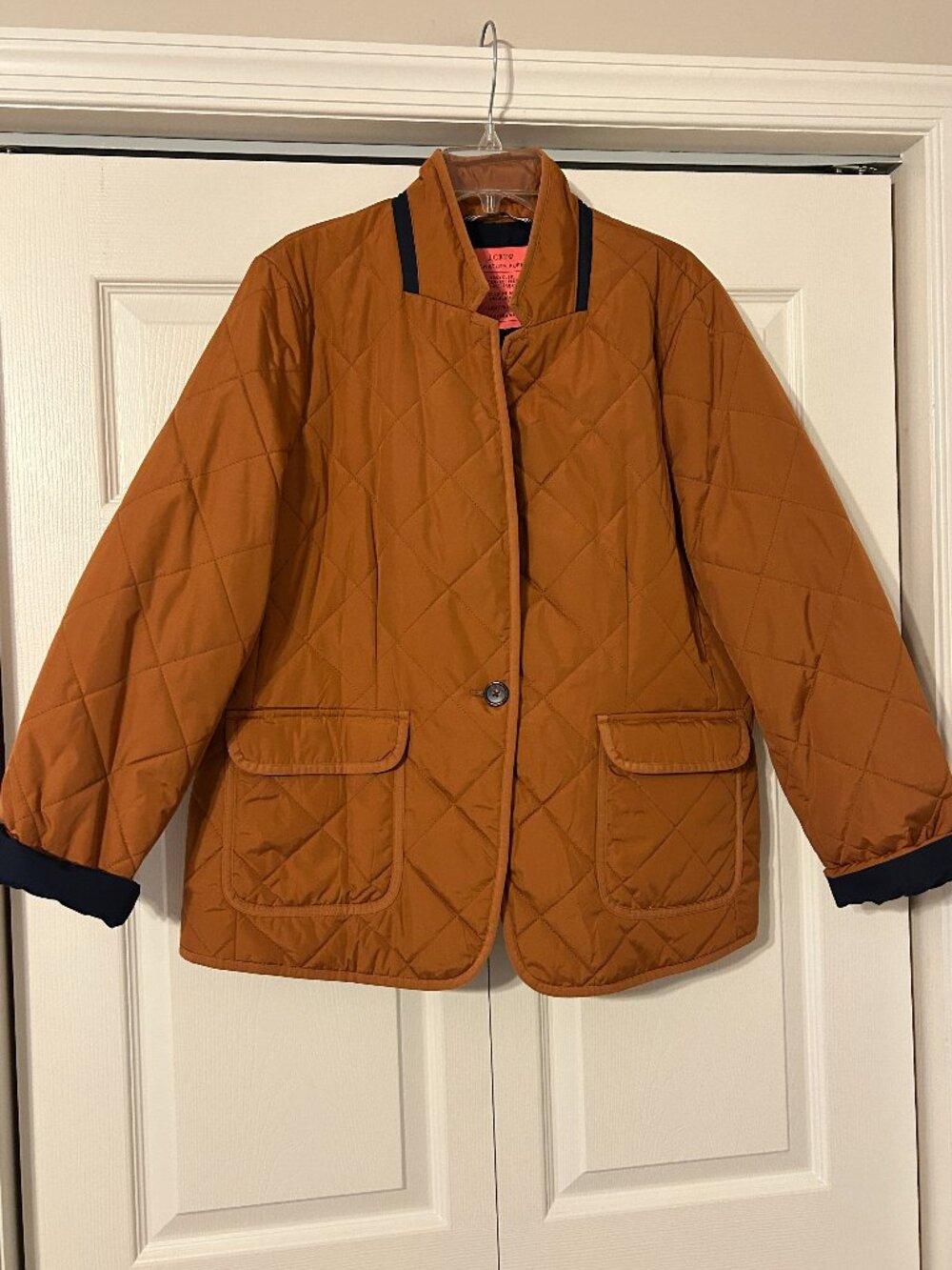 J. CREW Signature Quilted Puffer Jacket / Blazer Primaloft Nutmeg Sz XL